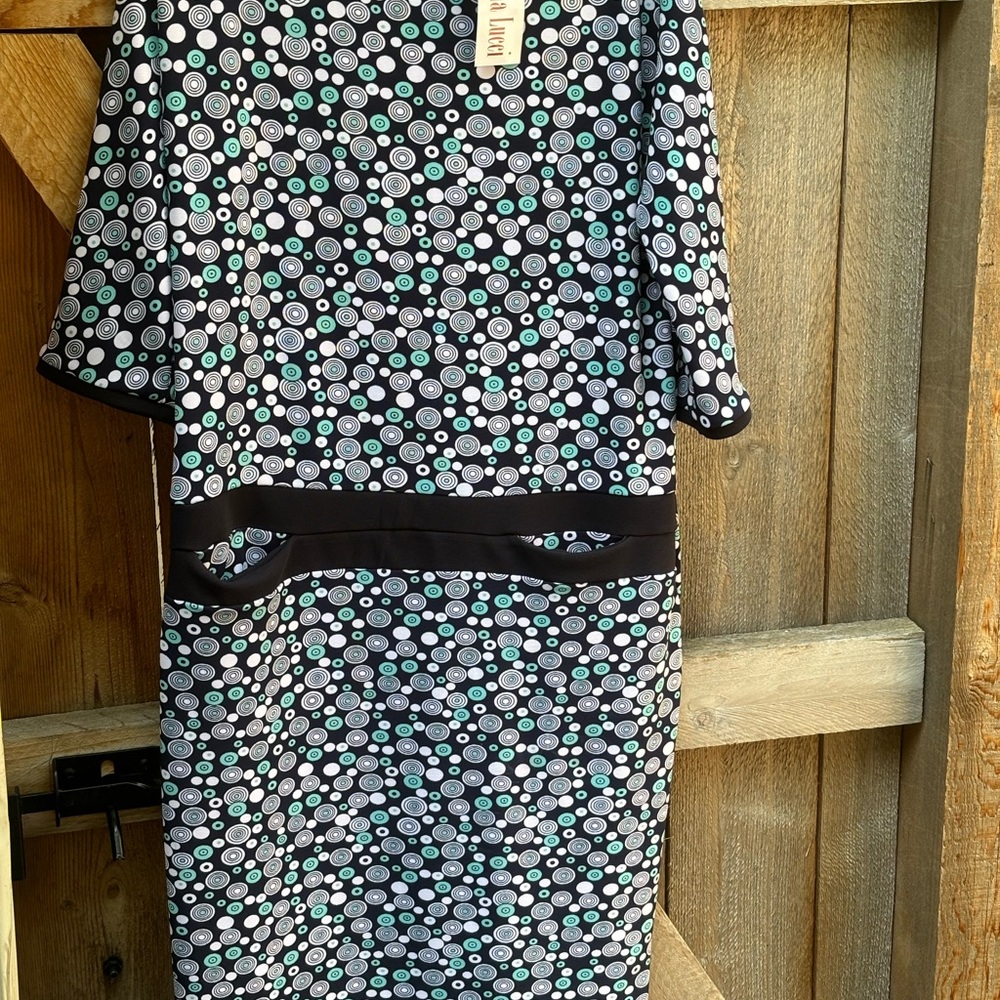 NWT XXL woman’s dress with geometrical shapes Lada Lucci - Picture 4 of 9